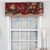 Queensland Style Gloriette 3" Rod Pocket Valance 50" x 16" Crimson by RLF Home - 2 of 4