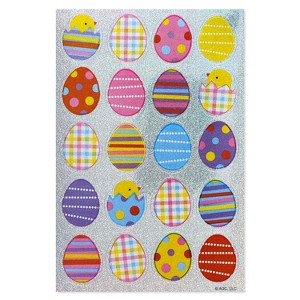 Carlton Cards 60ct Easter Stickers for kids Colorful Eggs and Chicks - 1 of 3