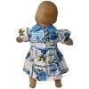 Doll Clothes Superstore Blue Flower Dress Fits 15 Inch Baby And Cabbage Patch Kid Dolls - 4 of 4