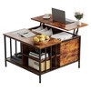 LIVAREEmlen Lift Top Coffee Table with Storage - 31.5" Adjustable Height Living Room Table - 2 of 4