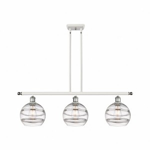 Rochester - 3 Light Stem Hung Island In Industrial Style-10.38 Inches Tall and 36 Inches Wide - 1 of 1