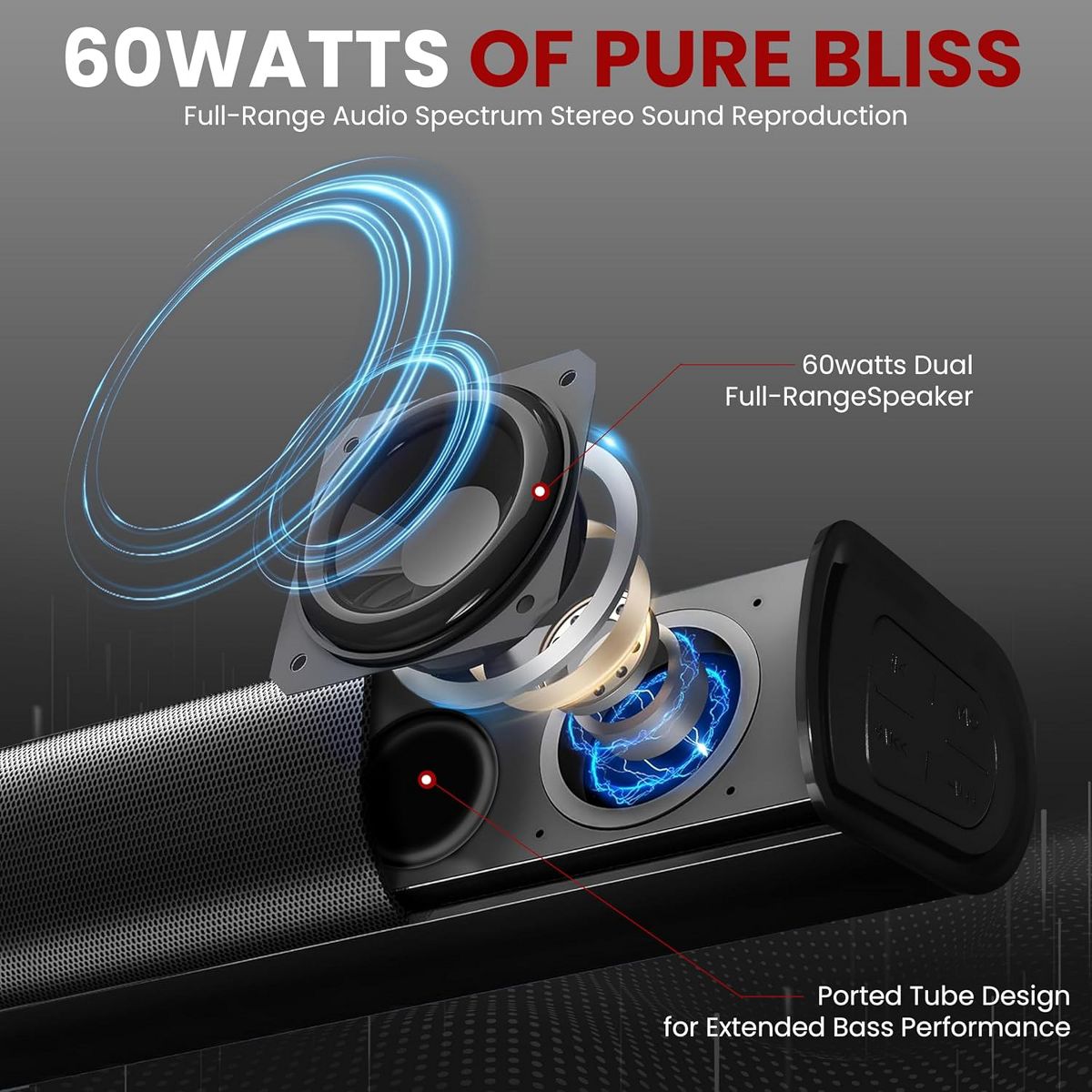 Pyle Wave Base Bluetooth Tabletop Soundbar Digital Speaker System with Remote Control - thumbnail 4