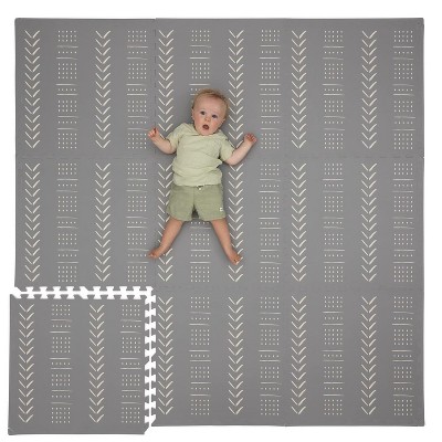 Image of CHILDLIKE BEHAVIOR 72" x 72" Non-Toxic Soft Baby Play Mat, X-Large Gray