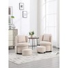 26.8"Upholstered Barrel Accent Chair with Ottoman - 4 of 4