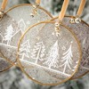 4.25"H Sullivans Christmas Rustic Tree Disc Ornaments Set of 4  Gray - 2 of 3