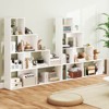 Costway 1/2 PCS 4-Tier Bookshelf with 6 Storage Cubes 64" Tall Modern Geometric Stair Bookcase - 2 of 4