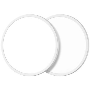 Itopfox 12 Inch LED Flush Mount Ceiling Light, 3200LM, 5 Color Temperatures, Ultra Thin Round Light Fixture for Kitchen Bedroom Hallway, Non-Dimmable - 1 of 4