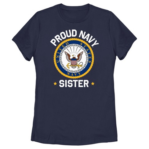  United States Navy Sister Strong Womens Graphic T Shirt Tees :  Clothing, Shoes & Jewelry