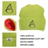 The Grinch Ribbed Knit, Embroidered Character On Green Cuff Beanie - 2 of 4