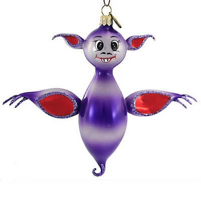 Blu Bom 6.0" Batty Elmer Halloween Ornament Cute Fangs  -  Tree Ornaments