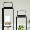VIP Metal 20 in. Black Lantern Candle Holders Set of 2 - 4 of 4