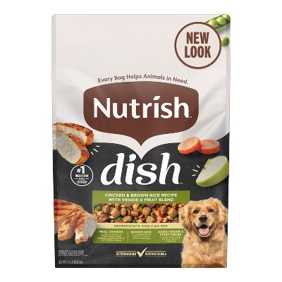 Nutrish Dish Chicken, Vegetable, Fruit & Brown Rice Dry Dog Food