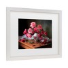 Trademark Fine Art - Tatyana Skorokhod Still Life With Roses And Berries Matted Framed Art - 3 of 4