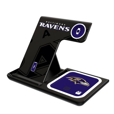 Keyscaper Baltimore Ravens Monocolor Tilt 15-Watt 3 in 1 Charging Station