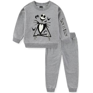 Disney Nightmare Before Christmas Jack Skellington Boys Fleece Sweatshirt and Pants Set for Toddler and Big Kids - 1 of 4