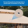 Gulches 13x10 Outdoor Patio Gazebo Canopy Tent with Ventilated Double Roof, Detachable Mosquito Net on All Sides for Lawn, Garden, Backyard, Khaki - 4 of 4