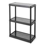Gracious Living 3 Shelf Fixed Height Solid Light Duty Storage Unit 12 x 24 x 33" Organizer System for Home, Garage, Basement, and Laundry