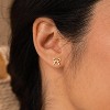 Gold Earrings for Women Girls -Gold Bow Earrings for Women Jewelry Huggie Hoop Stud Earrings Hypoallergenic Cute Cubic Zirconia Pearl Drop Bow Earring - 3 of 4