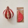 Storied Home Glittering Honeycomb Paper Ornament, Red and Cream - 4 of 4