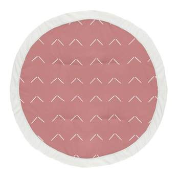 Sweet Jojo Designs Girl Baby Tummy Time Playmat Diamond Tuft Mauve Pink and White