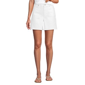 Lands' End Women's Recover Mid Rise 7" Jean Shorts - 1 of 4