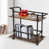YIYIBYUS Industrial Bar Carts/Serving Carts/Kitchen Carts/on Wheels with Storage - 2 of 4