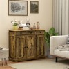 NicBex 39.8"/45.25" Modern 3-Doors Sideboard,Kitchen Storage Cabinets with Drawers and Adjustable Shelf for Kitchen and Dining Room - 4 of 4