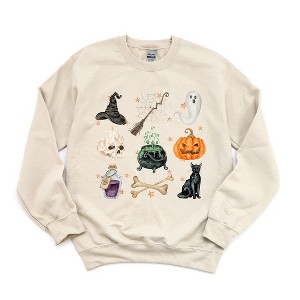 Simply Sage Market Women's Graphic Sweatshirt Halloween Chart Stars - 1 of 4