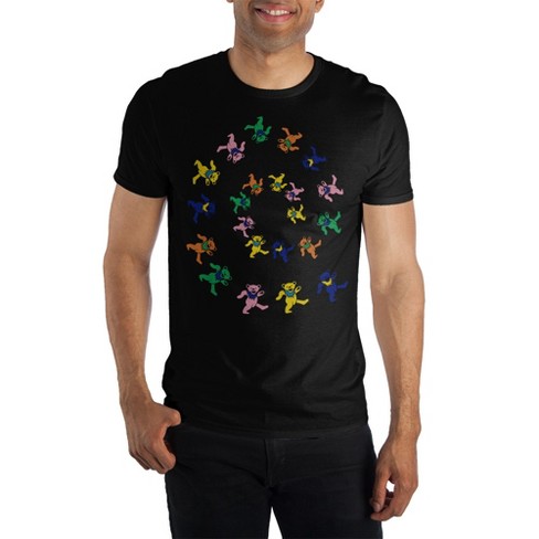 Grateful Dead Dancing Bears Black Licensed Graphic T-Shirt - 3XL