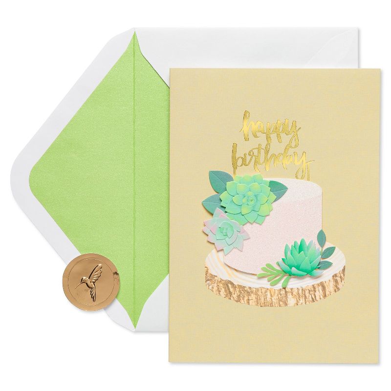 Succulent Cake Print Birthday Card - PAPYRUS, 5 of 7