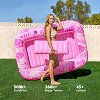 Jasonwell 4-in-1 Inflatable Tanning Pool Lounger, 70"x46" Float with Pillow, Sunbathing Bed Raft for Adults, Hot Pink, Large - 4 of 4