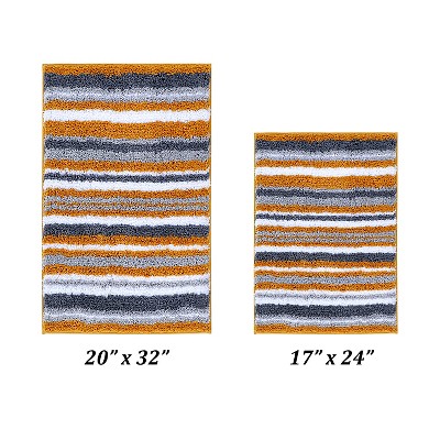 Griffie Eggplant Polyester Anti-Skid Bath Rug Set