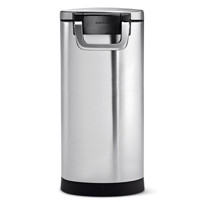 Large Brushed Stainless Steel Airtight Pet Food Storage Container
