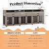 AMEERLIFE 95" Large Dog Crate Furniture with Storage Drawers, 3-Room Wooden Kennel for Medium & Large Dogs, TV Stand with Removable Divider - 2 of 4