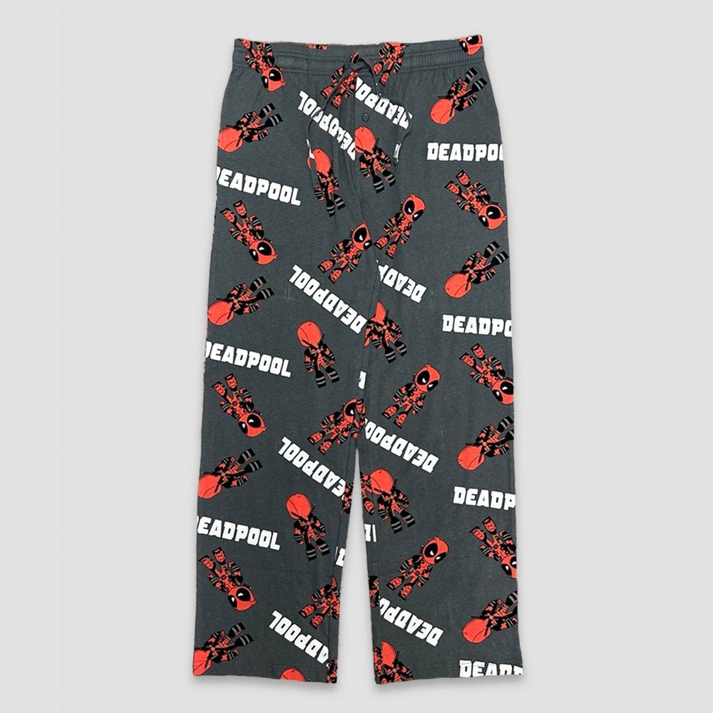 Photos - Other Textiles Men's Deadpool Classic Knit Pajama Pants - Gray M