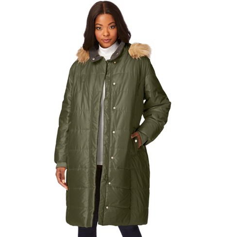 Plus size outlet green parka