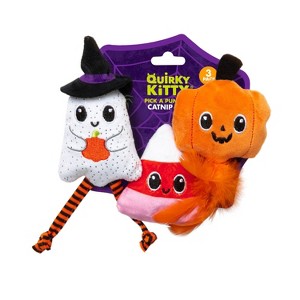 Quirky Kitty Pick A Pumpkin Cat Plush Toy - 1 of 4