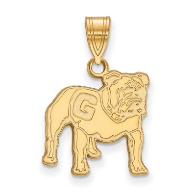 Black Bow Jewelry 14k Yellow Gold Georgia Bulldogs NCAA Medium Pendant