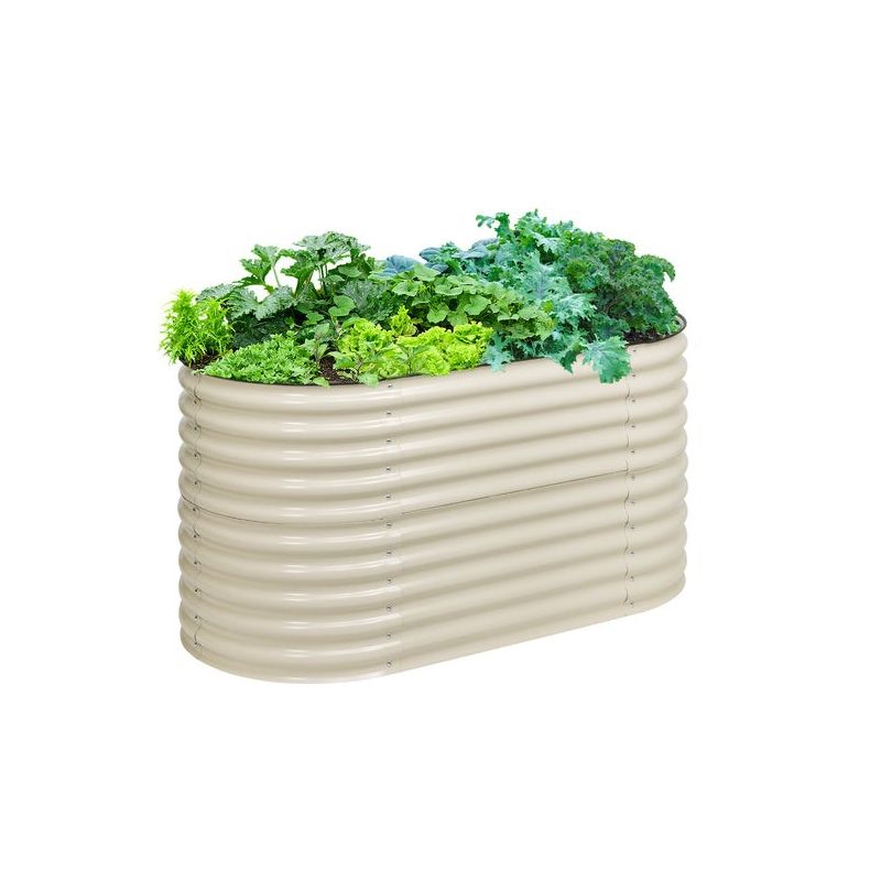 Aoodor 2 in 1 Modular Aluzinc Metal Raised Garden Bed - Outdoor Garden Planter Box for Vegetable, Flower, Herb, 2 of 8