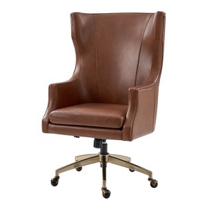 Gonzalo Genuine Leather Office Chair with High Backrest|ARTFUL LIVING DESIGNS - 1 of 4