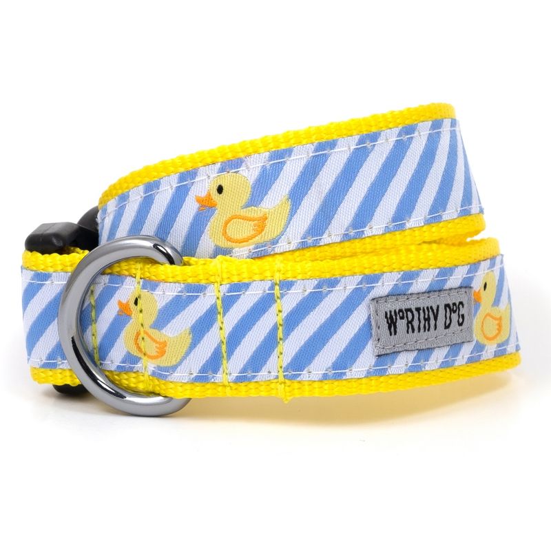 The Worthy Dog Stripe Rubber Duck Dog Collar, 1 of 2