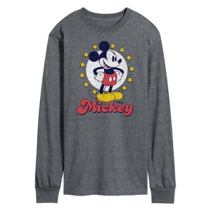 Men's - Disney - Mickey Stars Long Sleeve Graphic T-Shirt - 1 of 4