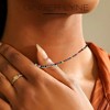 Colorful Tennis Necklace for Women 3mm Cubic Zirconia Adjustable 17" Length 14K Gold Plated Stainless Steel by Ginger Lyne - 3 of 4