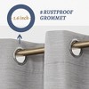Awesome Home  100% Blackout Cotton Blend Thermal Grommet Curtains, 2 Panels - 2 of 4