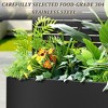 TUYOHW Metal Planter Box with Trellis, Metal Raised Garden Bed with Trellis, Garden Box for Climbing Plants, Flower - 4 of 4