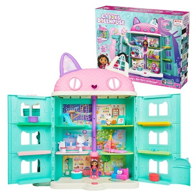 Costway 2-in-1 Double Sided Kids Toy Tools Kitchen Playset & Dollhouse W/  Accessories & Furniture : Target