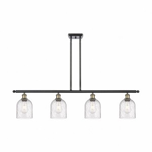 Bella - 4 Light Stem Hung Island In Industrial Style-10 Inches Tall and 48 Inches Wide - 1 of 1