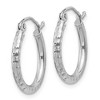 Black Bow Jewelry 2mm Diamond Cut, Polished Sterling Silver Hoops - 17mm (5/8 Inch) - 2 of 4