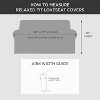 Duck T Cushion Loveseat Slipcover Gray - Sure Fit: Cotton, Indoor Stretch Fit Furniture Protector - 4 of 4