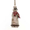 4.75 In Snowman Holding Tree Or Wreath Glittered Winter Scene - 2 of 2